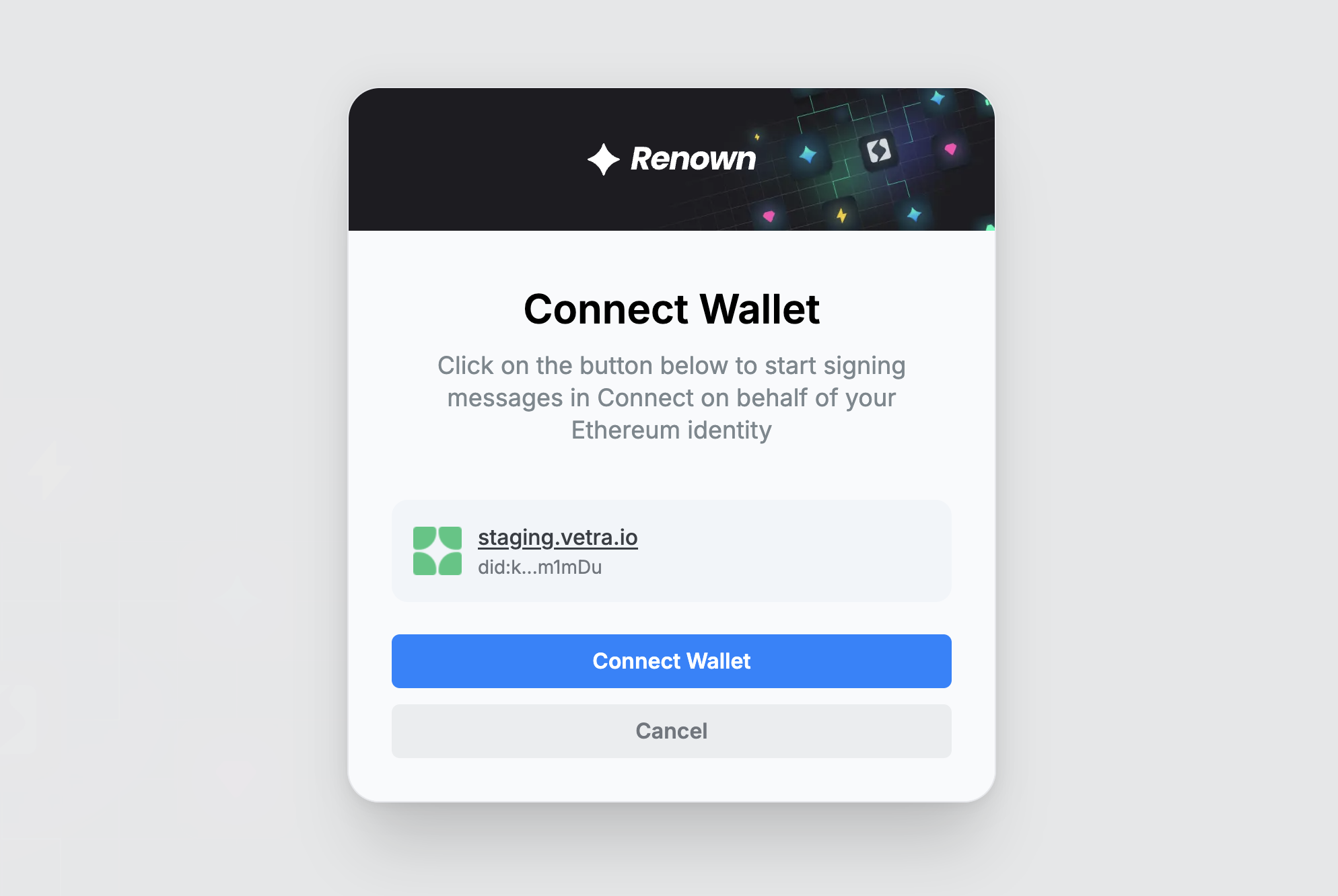Connect Wallet via Renown