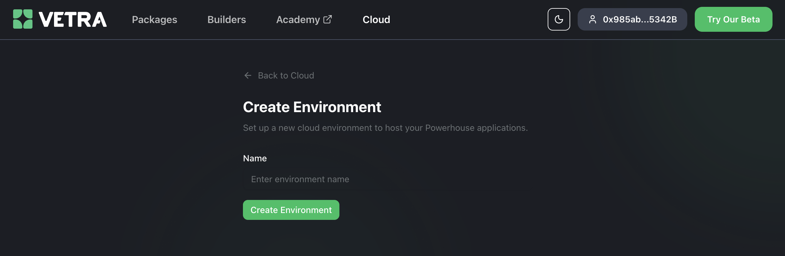 Create Environment